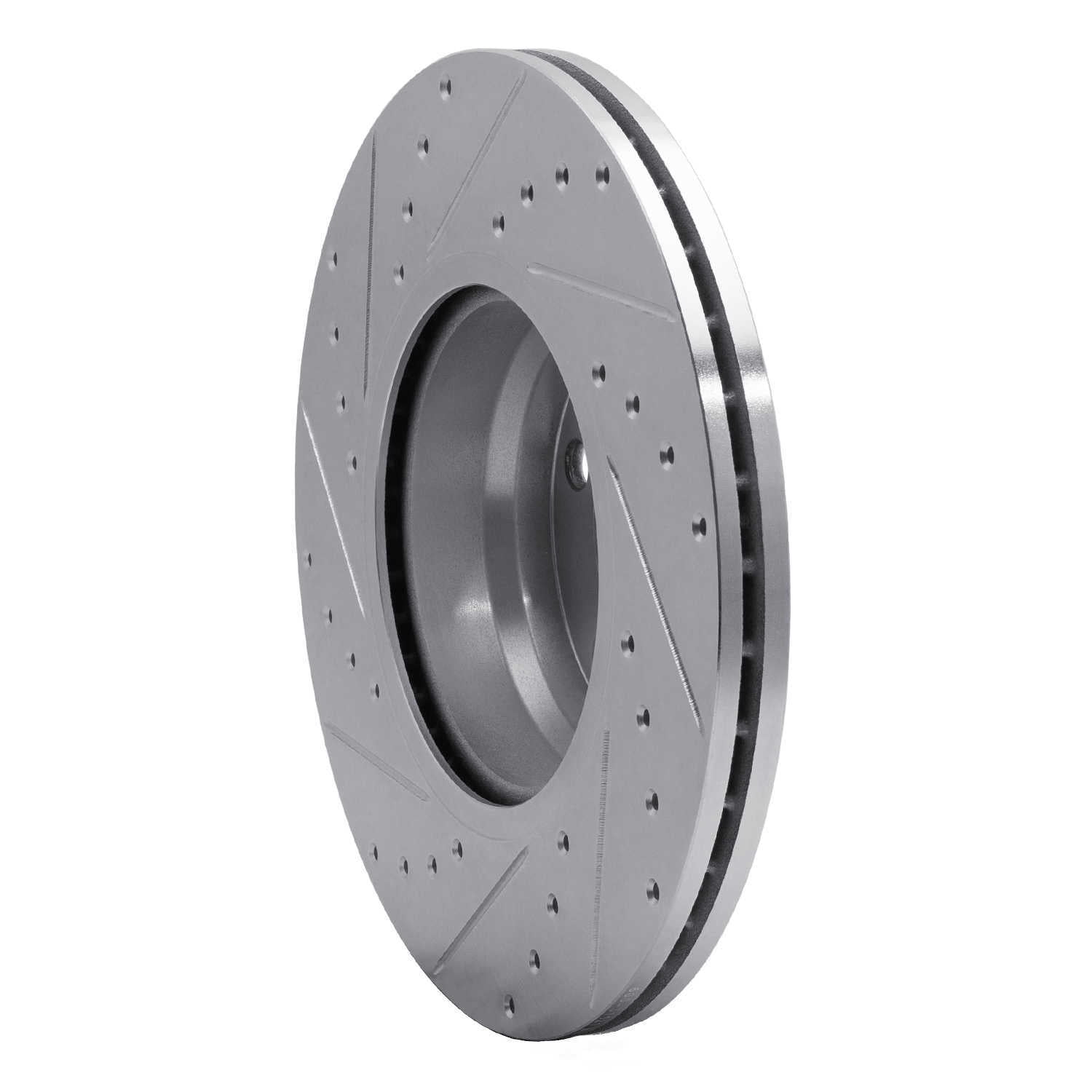 Dynamic Friction Company 631-31121R DFC Brake Rotor - Drilled And Slotted - Silver