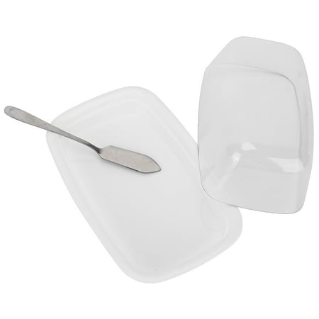 

Holder Multipurpose Small Dish Large Capacity With Lid For Cheese For Kitchen For Bakery For For Home White Transparent
