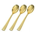 thumbnail image 6 of White / Gold Dandelion Wedding Plastic Plates Party Bundle w/ Gold Plastic Cutlery 20 Pack, 6 of 7