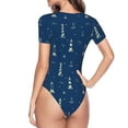 thumbnail image 4 of Naloa Lighthouses and Anchors Women's Short-Sleeved Onesie, One-Piece Swimsuit for Parties, dates, clubs - X-Large, 4 of 9