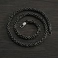thumbnail image 2 of Collar para hombre Placa de acero inoxidable de alta calidad Cadena veneciana Cadena de guisantes Cadena de 4 mm / 6 mm de ancho con cierre de langosta para hombres y niños, longitud 46-76 cm, 2 of 5