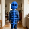 thumbnail image 3 of 45.7" Spinosaurus Plush Dino Outfit, Outfit Halloween Fun Dinosaur Skeleton Plush Costume with Spine Extension for Parties, Wearable Dino Skeleton Plush (Blue), 3 of 5