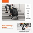 thumbnail image 2 of Stair Climber Trolley Dolly - 36L Folding Shopping Cart, 6-Wheel Stair Climbing Handcart, Grocery Laundry Cart, Foldable Utility Cart - Black, 2 of 7