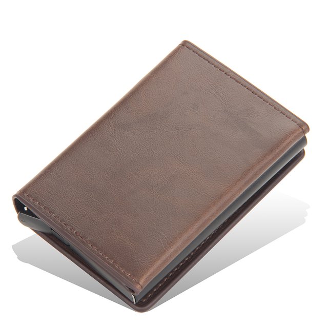 Men's Anti-magnetic Aluminum Box Card Case Retro Multi Card Stretch Card Holder Magnetic Closure Card Set