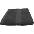 thumbnail image 5 of Premium Organic Cotton Bath Towels Plush Feather Touch Quick Dry Bath Sheet Eco Friendly Towel 100% Cotton Loop Terry, Charcoal-Black, Set of 6, 5 of 6
