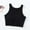 Black, variant on Camisoles Black Sleeveless Crew Neck Crop Tops with Built in Bras Solid Color Womens Casual Tops and Blouses L