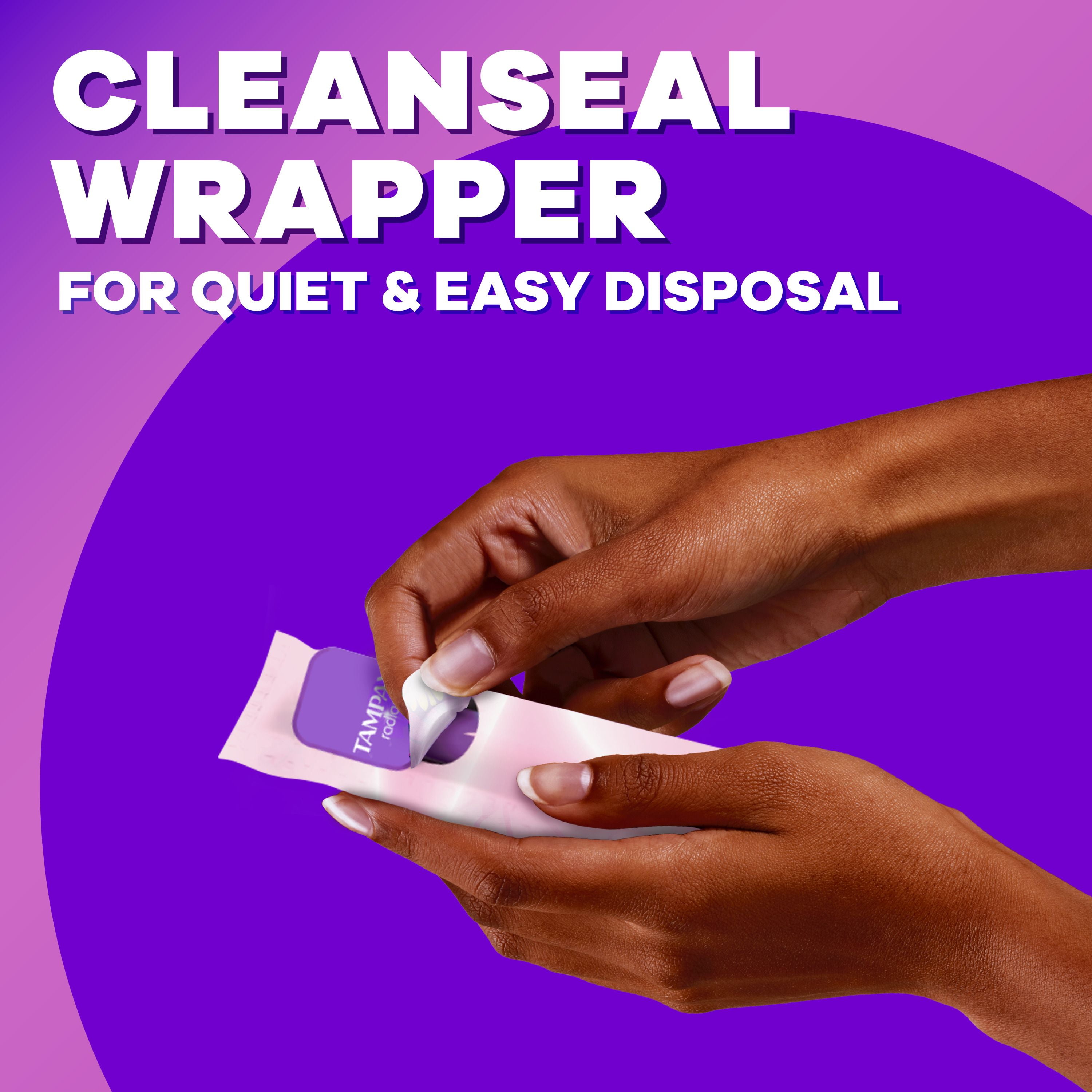 Tampons Tampax Radiant, avec tresse anti-fuites LeakGuard, degrés d’absorption régulier/super, emballage multiple, non parfumés, 28tampons 28 tampons