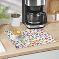 thumbnail image 5 of Dish Drying Mat Microfiber Kitchen Dish Pad Counter Absorbent Drainer Rack 12"x18" Small Colorful Flowers, 5 of 6