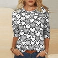 thumbnail image 4 of Ruimatai Women's Casual 3/4 Sleeve Round Neck Top Blouse Soft Stretch Comfortable Everyday Wear Fashion Shirt, 4 of 8