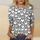 thumbnail image 4 of Xuyuer 3/4 Sleeve Round Neck Top - Women's Versatile 3/4 Sleeve Casual Shirt for Layered Spring Outfits, Transitional Season Styling & Effortless Daily Wardrobe Essential, 4 of 8