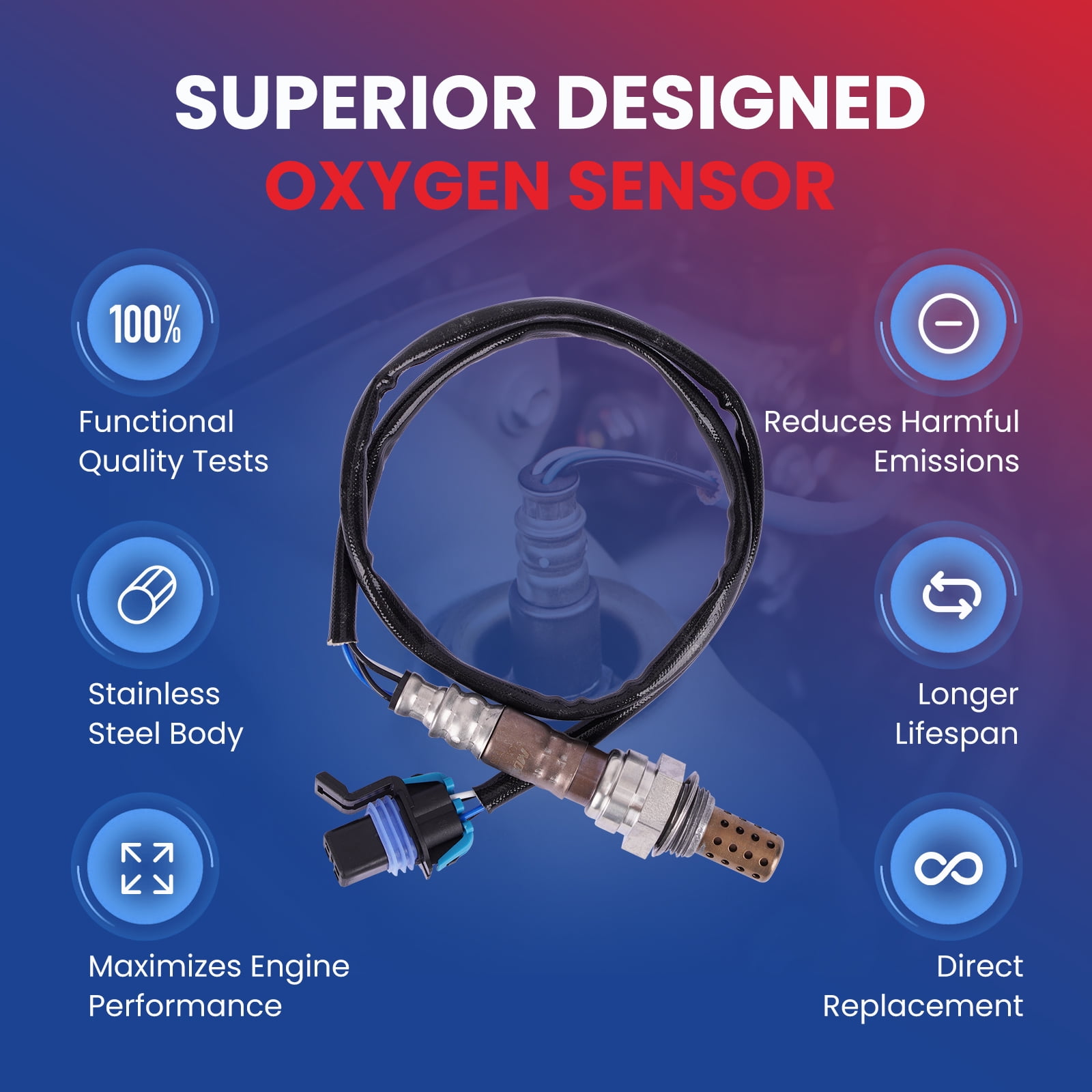 MOCA AUTOPARTS Downstream & Upstream O2 Oxygen Sensor Fit for 2007-2010 Chevrolet Cobalt 2.2L & 2009-2011 Chevrolet HHR 2.4L