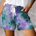 thumbnail image 2 of Bibifish Womens Athletic Shorts All Day Comfort Printed Mesh Pocket Elastic Drawstring Waist Relaxed Workout Shorts, 2 of 5