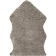 thumbnail image 2 of SAFAVIEH Addie Solid Plush Polyester Sheep Shag Area Rug, Silver, 2' x 3', 2 of 6