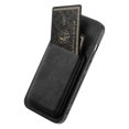 thumbnail image 4 of KAIYANG D12 Funda de cuero + TPU para iPhone 16 Pro, estilo retro, con ranura para tarjetas desmontable, color negro, 4 of 5