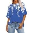 thumbnail image 2 of Shorts pour Femmes, Chemises pour Femmes, Mode Décontractée pour Dames, Chemise Ample à Manches Courtes Imprimée, 2 of 5