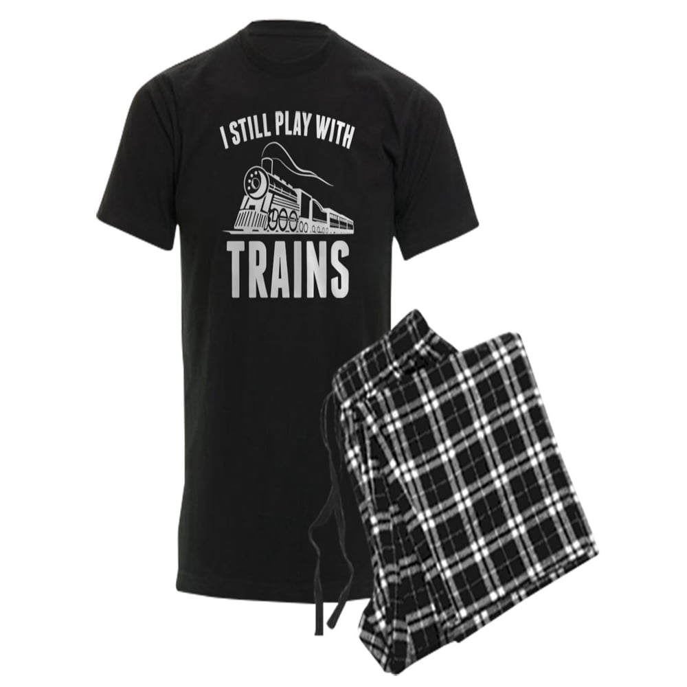 CafePress CafePress I Still Play With Trains Men's Dark Pajamas