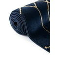 thumbnail image 5 of Marilyn Monroe Glam Collection Area Rug - Trellis (3' 1" x 5' 3" Rectangle Navy Blue Gold/Gold), 5 of 9