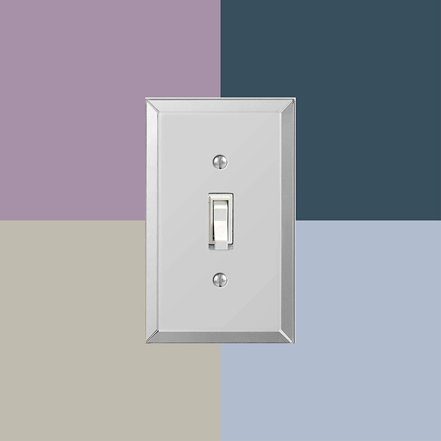Amerelle 66TR Moderne Wallplate 1 Toggle / 1 Rocker Acrylic Clear 1-Pack