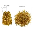 thumbnail image 2 of Cheerleading Pom Poms with Handle Metallic Foil Cheering Hand Flower, Golden 10 Pack, 2 of 6