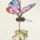 thumbnail image 5 of Mariposa Campana Jardín Adorno Colgando Ventana Interior Oro Campanas de viento de metal grandes, 5 of 8