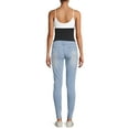 thumbnail image 5 of Oh! Mamma Maternity Women's Distressed Skinny Jeans with Full Panel (Women's & Women's Plus), 5 of 6