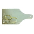 thumbnail image 2 of Wedding Cutting Board, 2 Wedding Rings Entangled Swirled Floral Framework Romantic Celebration, Tempered Glass Cutting and Serving Board, Wine Bottle Shape, Yellow Sepia Coconut, by Ambesonne, 2 of 5