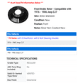 thumbnail image 2 of Front Brake Rotor - Compatible with 1976 - 1986 Jeep CJ7 1977 1978 1979 1980 1981 1982 1983 1984 1985, 2 of 2