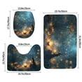 thumbnail image 2 of Bathroom Rugs Sets 3 Piece - Halloween Forest Pumpkin Witch Absorbent Non Slip Bath Mats, U-Shape Toilet Lid Cover, Contour Mat, Soft Washable Shower Mats Bath Rug Mat for Bathroom Tub Toilet, 2 of 7