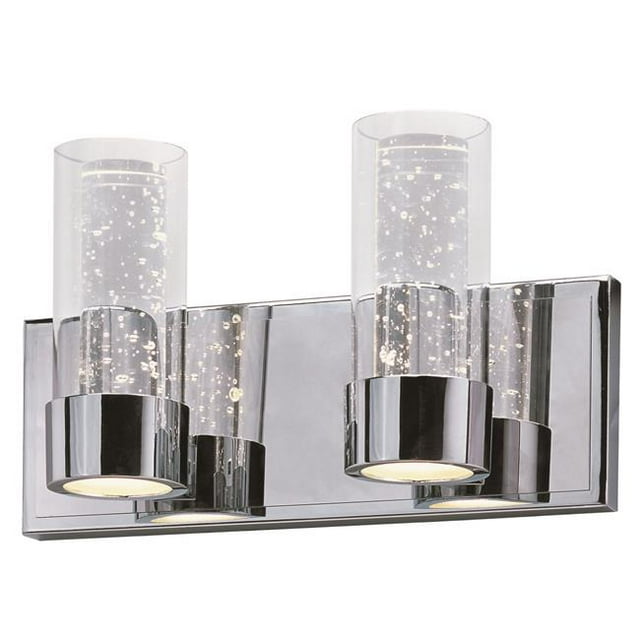 Maxim 20902CLPC 7,25 x 14 Po Synchro LED 2 Lumières Vanité & 44; Chrome Poli