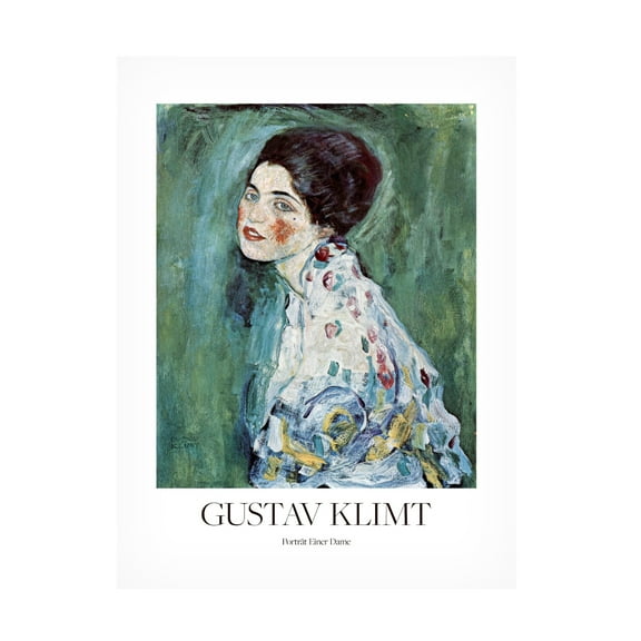 Canvas Wall Art - Pictufy 'Portract Einer Dame 1916A€“1917 Poster' Wall Art for Living Room, Bedroom, or Office D?cor by Trademark Fine Art - 14 x 19 Inches