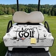 thumbnail image 2 of Xixirimido Golf Cart Seat Cover with 4 Storage Pockets Universal Golf Cart Seat Blanket Towel Fits for EZGO, Yamaha, Club Car Golf Cart Accessories, Love to Golf Ball Club, 2 of 8