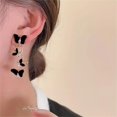 thumbnail image 2 of Long CZ Butterfly Tassel Drop Dangle Earrings for Women Gold-Toned Crystal Rhinestone Animal Insect Dangling Studs Earring Fashion Wedding Halloween Jewelry, 2 of 12
