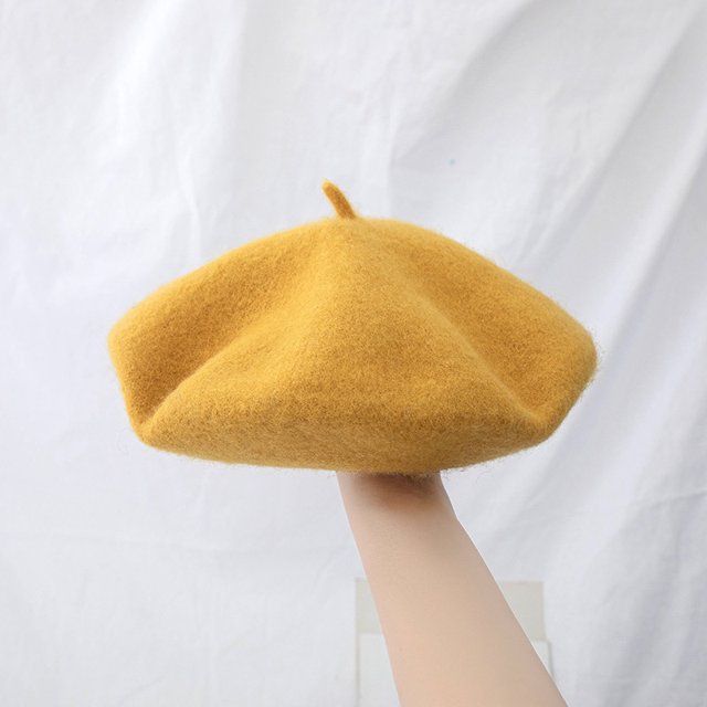 LinYooLi Ishihara Rimi Hat Vintage British Wool Beret Thick Japanese Painter Hat Korean Version Versatile Pumpkin Hat Girl