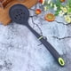 thumbnail image 2 of Espumador de silicona resistente al calor, cuchara ranurada, cucharón para servir alimentos, colador, utensilio de cocina para el hogar y restaurante (gris y verde), 2 of 7
