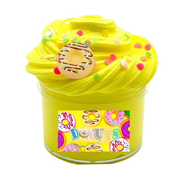 Moonsky Soft Cotton Slime Stress Relief Fluffy Putty Toy 70ML Oz Tub for Boy & Girl and Adults Sensory Play Fluorescence Yellow