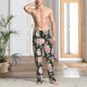 thumbnail image 2 of Fotbe Rose Flowers Pantalones de Pijama para Hombre, Pantalones de Dormir, Pantalones de Casa con Cintura Ajustable y Bolsillos-X-Large, 2 of 6
