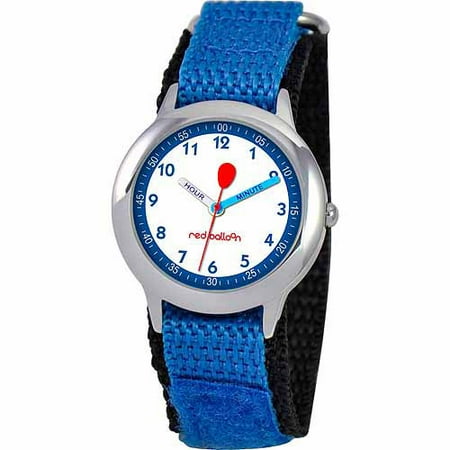 Red Balloon Boys' Stainless Steel Watch, Blue Strap