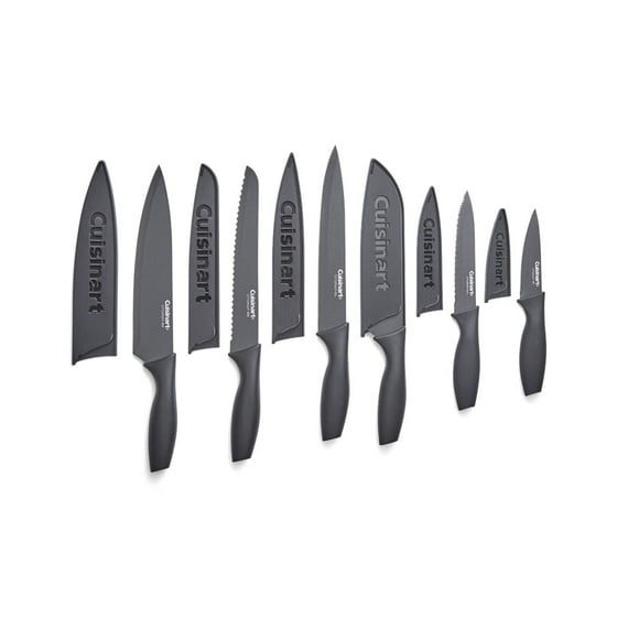 Cuisinart Advantage Collection de Couteaux 12 Pcs avec Protège-Lames, Noir Mat