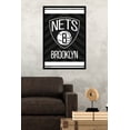thumbnail image 2 of NBA Brooklyn Nets - Logo 15 Wall Poster, 22.375" x 34", Framed, 2 of 2