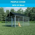 thumbnail image 3 of Coolaroo 90% UV Block Protection and Privacy Screen Shade Fabric for Pergolas, Porches, Gazebos, Pet Runs, Playpens and Chicken Coops, 6' x 50', Graphite, 3 of 4