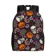 thumbnail image 1 of Disketp Halloween With Skull Mochila Unisex de Apertura Lateral Completa, Mochila para Laptop para Escuela, Trabajo y Viajes, 1 of 8