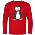 thumbnail image 3 of Inktastic Cute Penguin, Little Penguin, Penguin with Bow Tie Long Sleeve Youth T-Shirt, 3 of 5