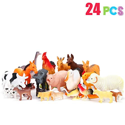 12 pièces animaux de ferme réalistes jouet enfants enfants jouets éducatifs