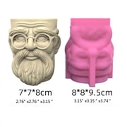 Flower Pots Silicone Molds Succulents Planter Castings Molds Elderly Concrete Planter Vases Molds Clay Mould Resins Molds