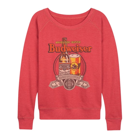 Budweiser - Classic Budweiser - Women's French Terry Long Sleeve Pullover
