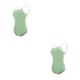 thumbnail image 3 of Guardurnaity Traje de baile Leotardo de ballet Traje de baile Mano de obra Resiliencia elástica Accesorios de dama Traje de rendimiento Verde Verde METRO 2piezas, 3 of 6