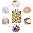 thumbnail image 6 of Yayeee 4 Pack Qtip Holder Bathroom Cotton Swab Canister with Lid Clear Dispenser Set, Beige Leaves, 6 of 6