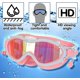 thumbnail image 2 of Gafas de natación rosas para niños (4-12 años), gafas impermeables y de protección UV para niños y niñas, máscara de natación infantil, incluidos tapones para los oídos. Rojo Verde MX-0133957FYD, 2 of 5