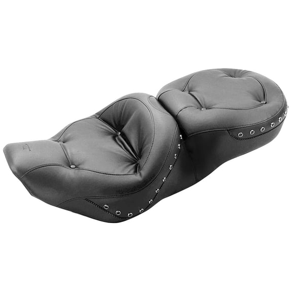 Mustang 75466 1-Piece Ultra Touring Seat - Regal Style - Black Studs