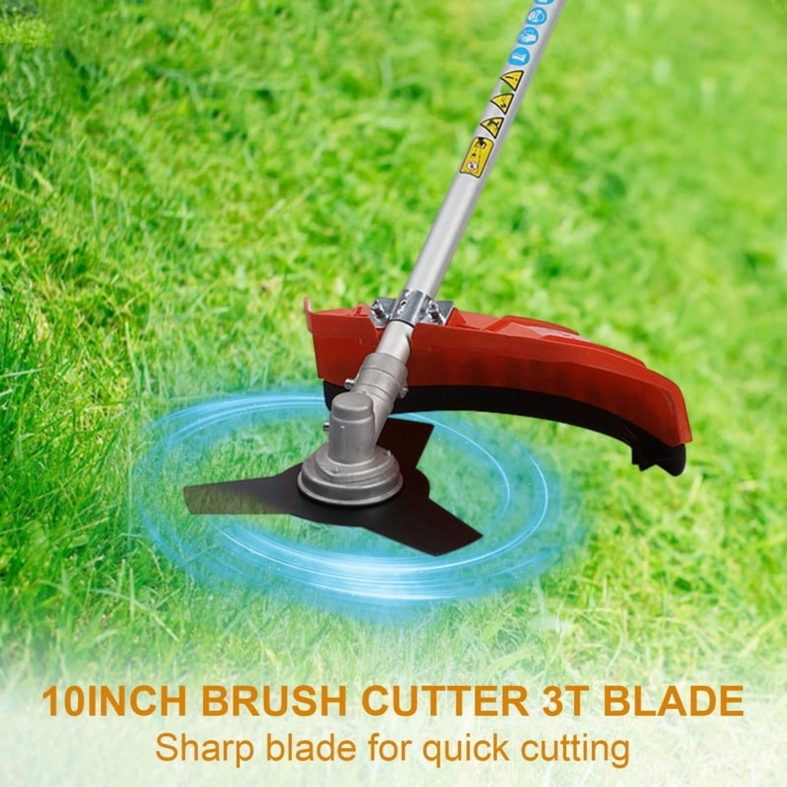 YNCE 2 in 1 String Trimmer, Gas Weed Wacker Cordless, 52cc 2 Cycle Weed Eater with Anti-Slip Handle Brush Cutter Garden Tools Edger Lawn Tool